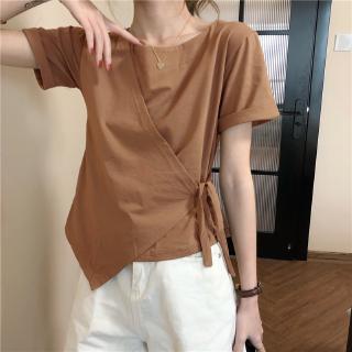 Áo thun ngắn tay thắt dây hông độc đáo cá tính