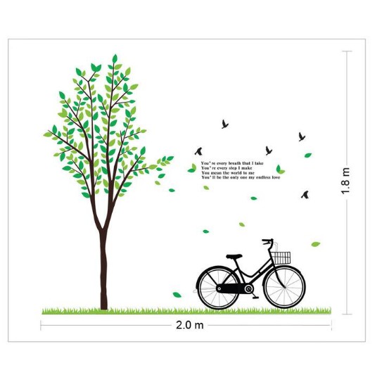 Decal trang trí tường hình nhánh cây