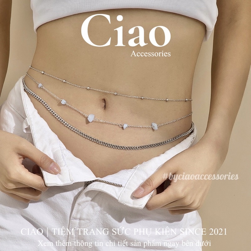 [HOẢ TỐC 1H] Vòng bụng/ Vòng eo set 3 dây thiết kế đính charm trendy mã 05 Ciao accessories