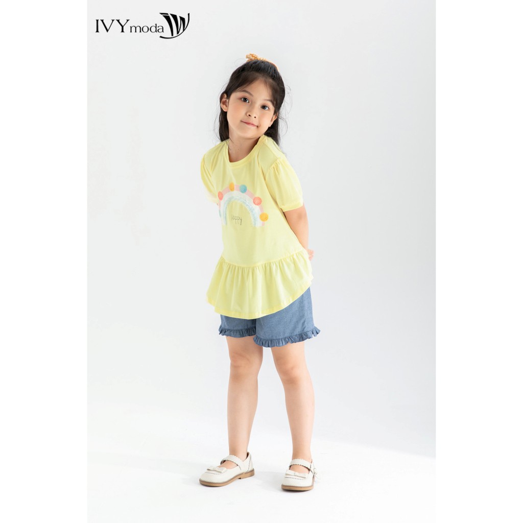 Áo thun bé gái in hình Happy IVY moda MS 57G1339