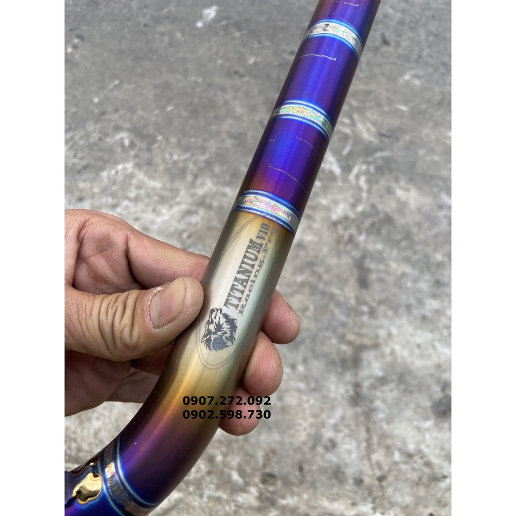 Cổ pô Titan xịn gắn pô lon pô độ 27mm X 51mm cho SHVN 19 quay đầu / Air Blade 125-150 / Vario / Click thái