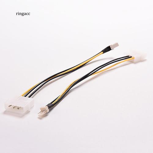 Set 5 dây cáp nối 4-Pin Molex/IDE sang quạt CPU 3-Pin dài 20cm tiện dụng