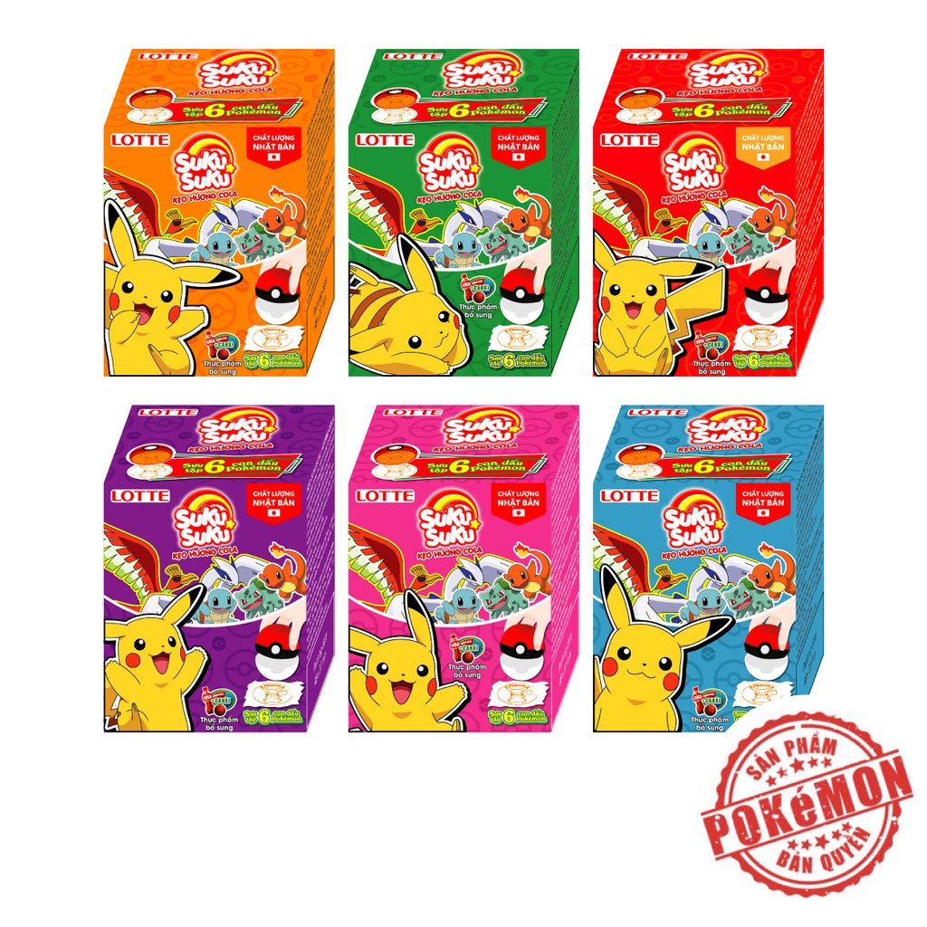 Đồ chơi con dấu POKEMON kèm kẹo gum thổi LOTTE