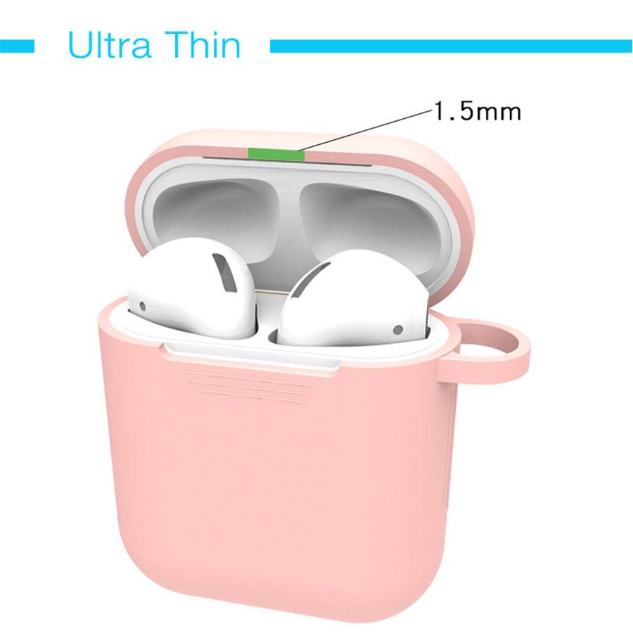 Vỏ bảo vệ hộp sạc tai nghe không dây Apple Airpods 2 Airpods 1 / 2 kèm móc treo