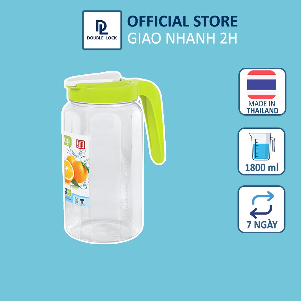 Bình đựng nước nhựa có nắp chặt cao cấp JCJ mẫu 8119 dung tích 1800 ml