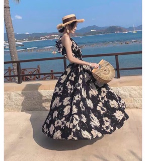 ĐẦM MAXI HOA HỞ LƯNG
