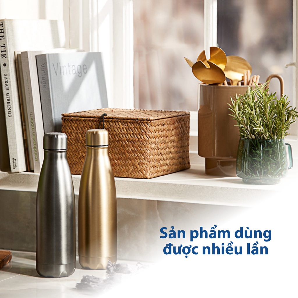 Bình giữ nhiệt | JYSK Henrik | kim loại | xám/đồng | DK7xC26cm