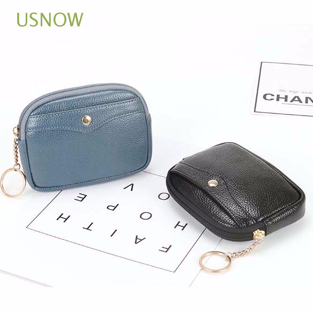 Ví Da Mini Mềm Có Khóa Kéo Nhiều Màu Sắc Thời Trang Cho Nữ