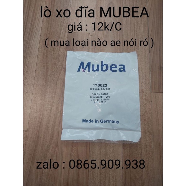 lò xo đĩa MUBEA