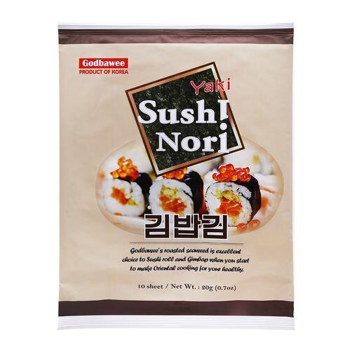 Rong Biển Cuộn Cơm Godbawee Sushi Nori 20gr (10 Miếng / Gói)