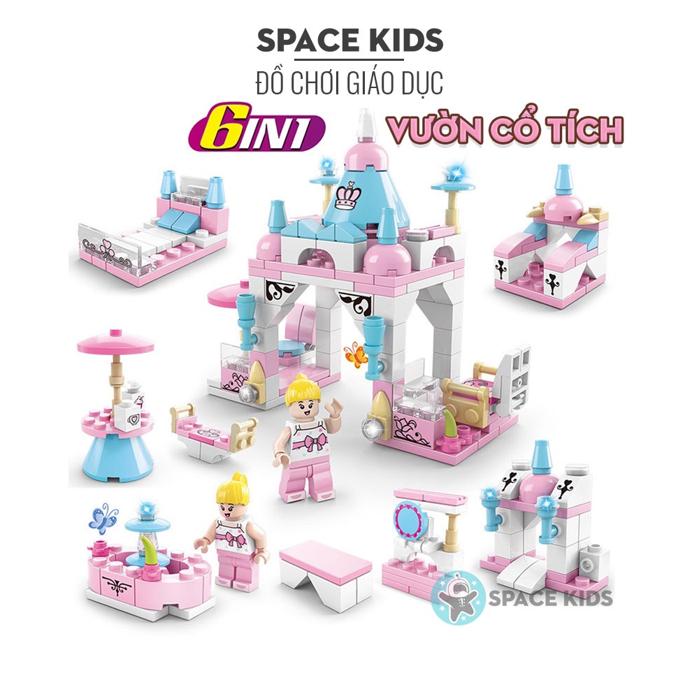 Đồ chơi Lego city 6 in 1 Vườn cổ tích cho bé, Đồ chơi lắp ghép Lego giá rẻ
