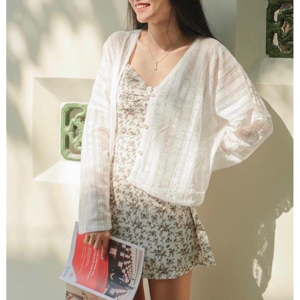 Sét Đồ Nữ,Sét Áo Tăm Kèm Váy Hoa Hai Dây Tơ Lụa Siêu Ku Te