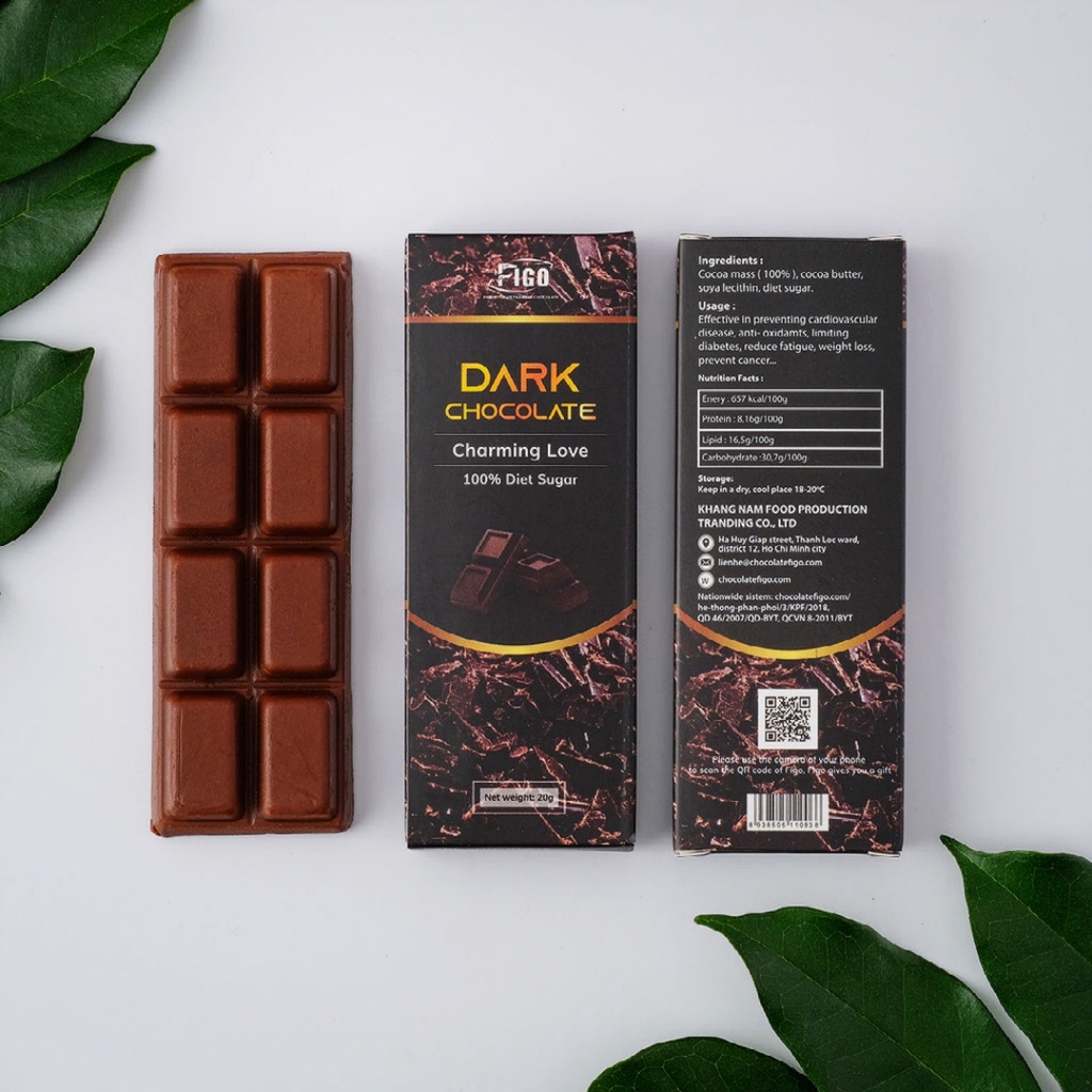 Dark Chocolate 100% có đường ăn kiêng