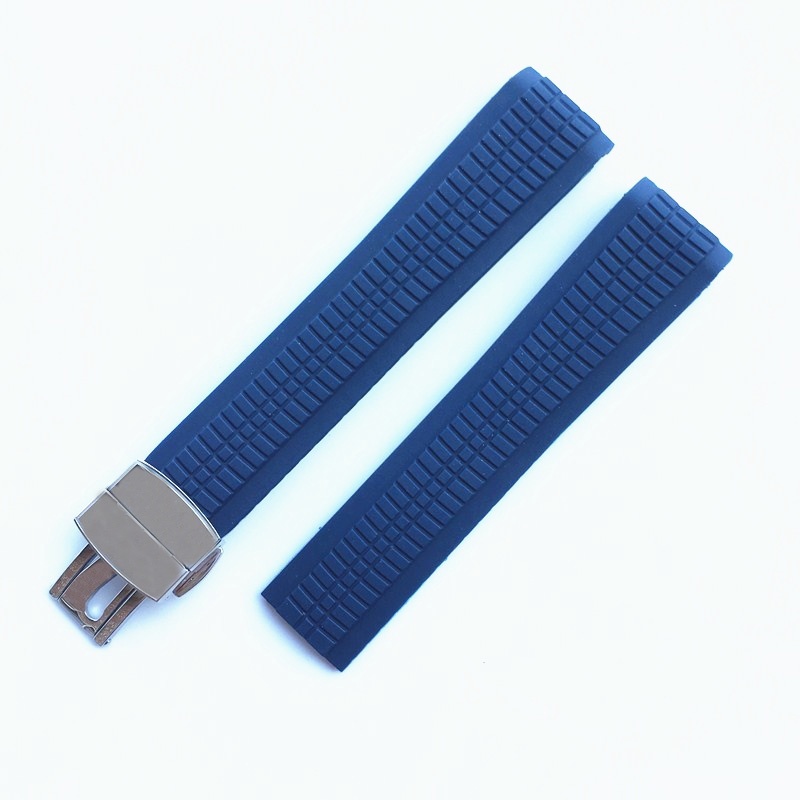Silicone Dây Đeo Cao Su Silicon 21mm Màu Nâu / Xanh Dương / Nâu Cho Đồng Hồ Đeo Tay PP Patek AQUANAUT 5167R-001 / 5167A-001