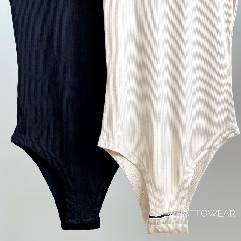 ✚♠◈Bodysuit cổ tròn kín tay ngắn by whattowear | BigBuy360 - bigbuy360.vn