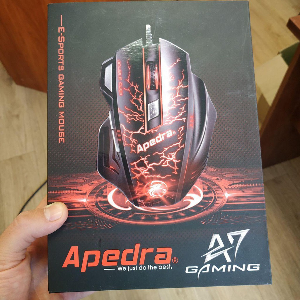 Chuột có dây Gaming Apedra A7 3200 DPI - Bảo hành chính hãng 12 tháng