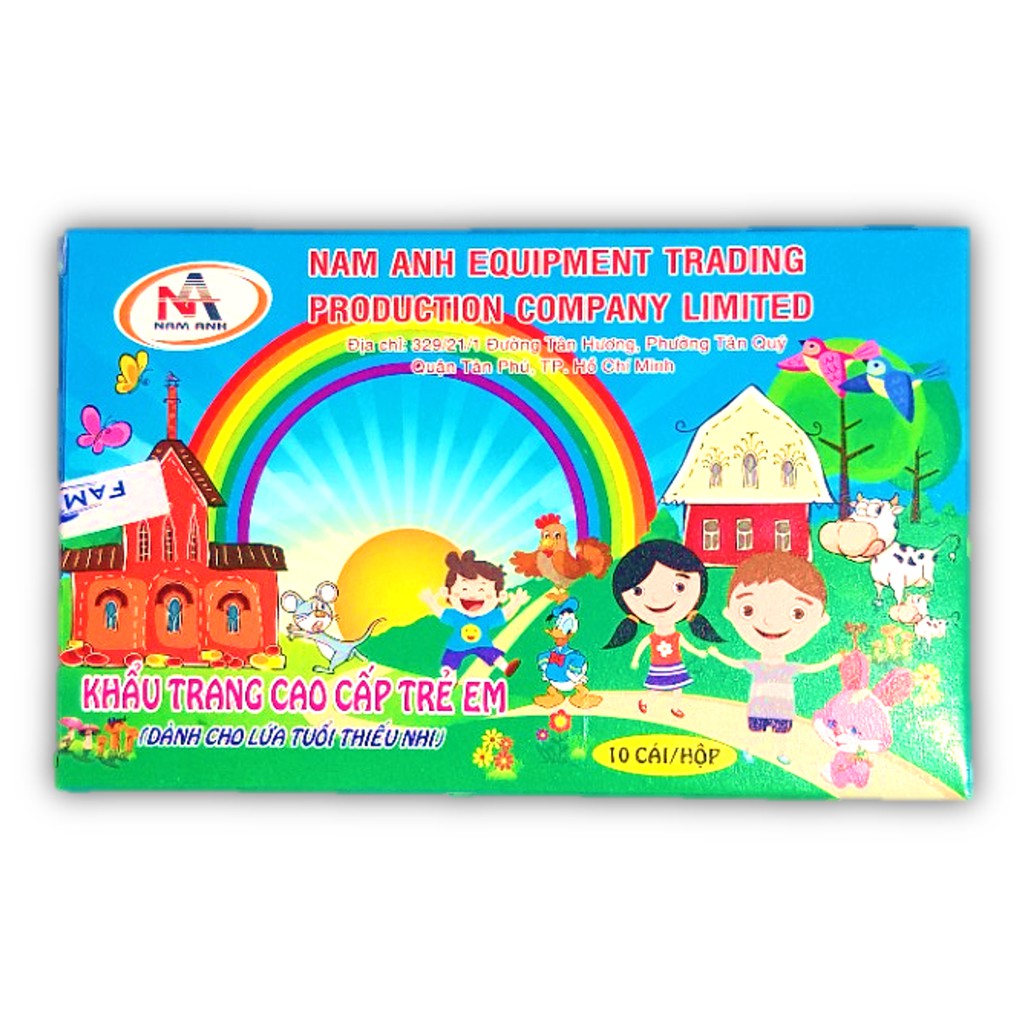 Khẩu Trang Cho Em Bé Cao Cấp Nam Anh Nhiều Màu