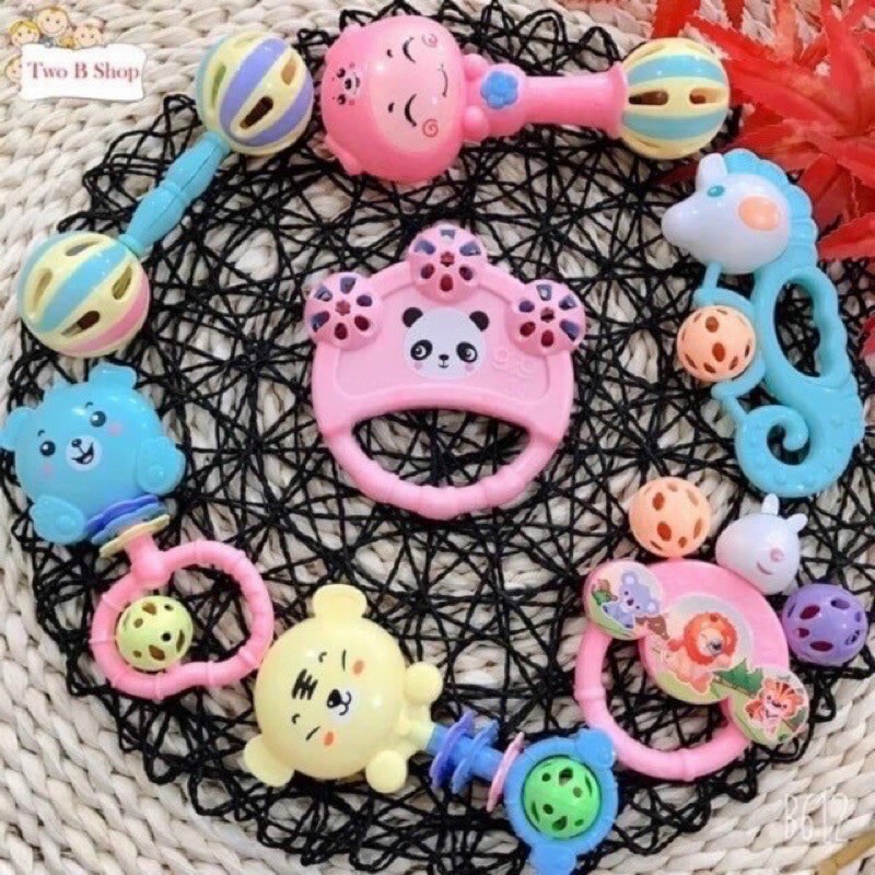 Bộ Đồ Chơi 7 món Xúc Xắc Hình Thú Cho Bé