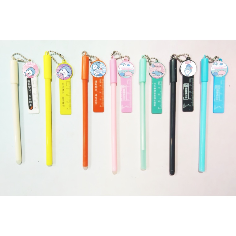 Bút jinbeisan kèm dây treo BMCI28 viết cute dễ thương thần tượng idol hoạt hình