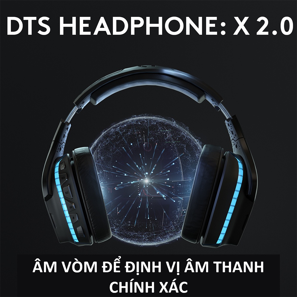 Tai nghe game RGB có dây Logitech G633s - Âm vòm 7.1, màn loa 50mm, 3 nút lập trình, Mic to rõ