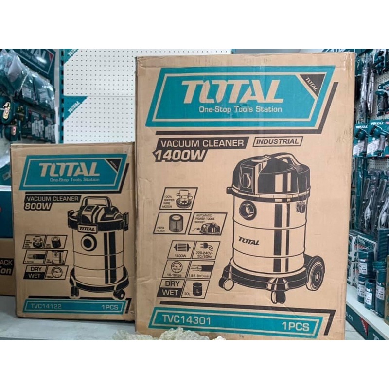 TOTAL Máy Hút Bụi 30L 1400W TVC14301 (Cam kết Chính Hãng 100%)