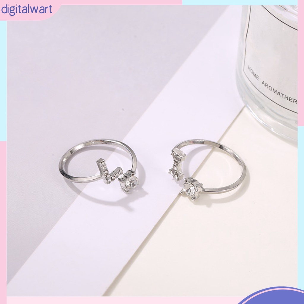 Nhẫn Cưới Mở In Chữ Cái A Đến Z Có Thể Điều Chỉnh Kích Thước