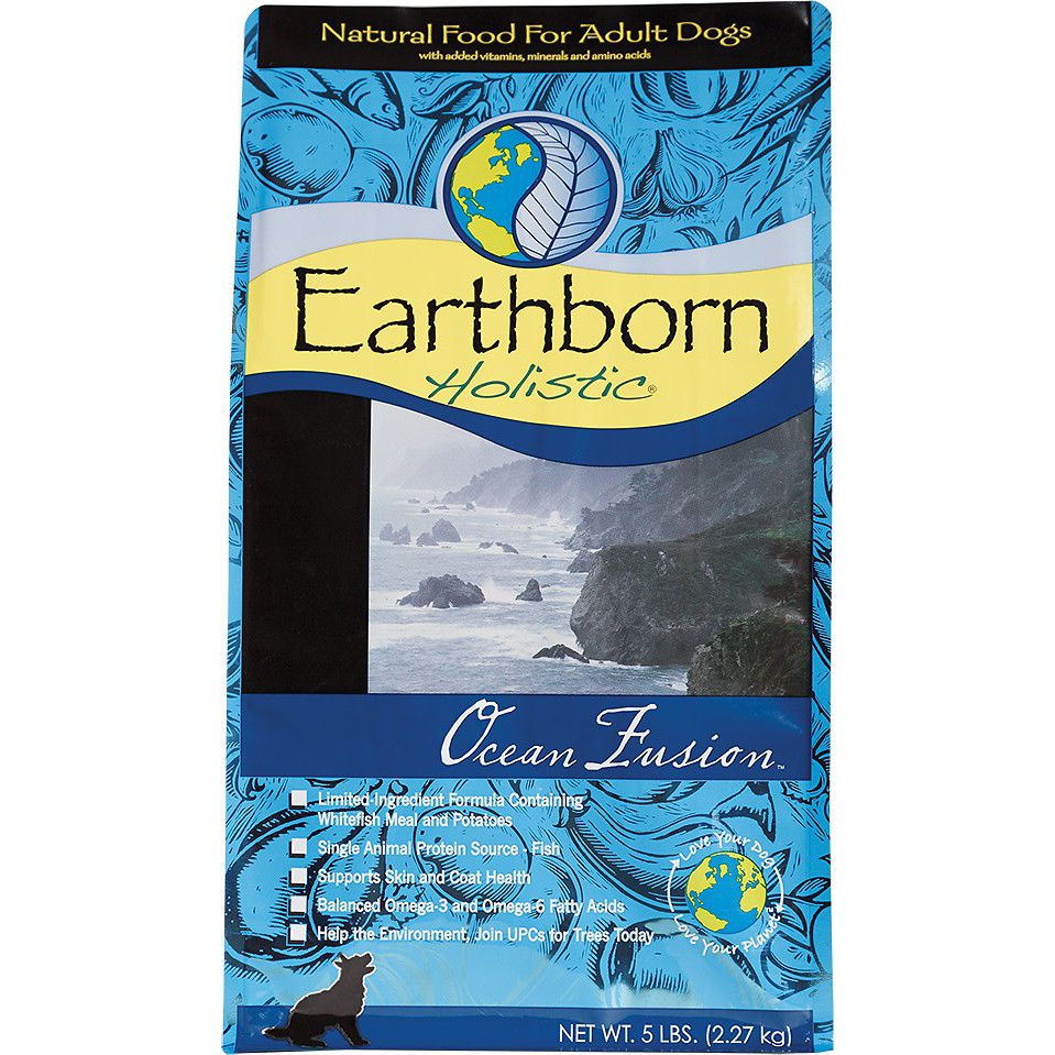 [DINH DƯỠNG CAO] BAO 12KG THỨC ĂN HẠT CHO TẤT CẢ GIỐNG CHÓ EARTHBORN HOLISTIC OCEAN FUSION vị Cá Trắng &amp; Cá Menhaden