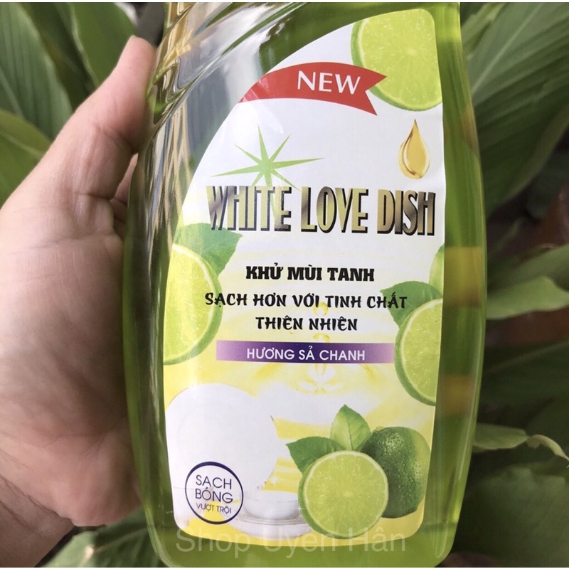 Nước rửa chén bát White Love 750ml ( siêu sạch- an toàn tuyệt đối với da tay)