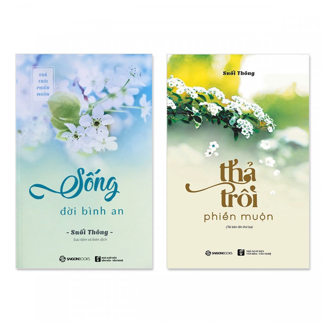 [Mã LIFEXANH24 giảm 10% đơn 99K] SÁCH - Combo Sống đời bình an và Thả trôi phiền muộn