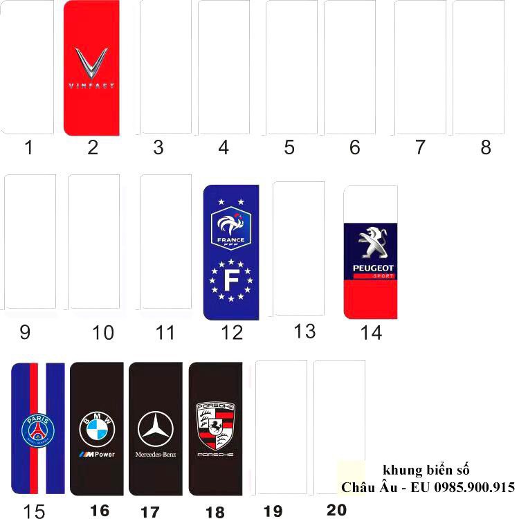 Khung biển số Châu Âu - EU