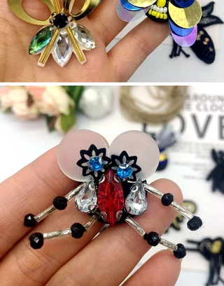 Miếng Dán Quần Áo Hình Con Ong Đính Đá