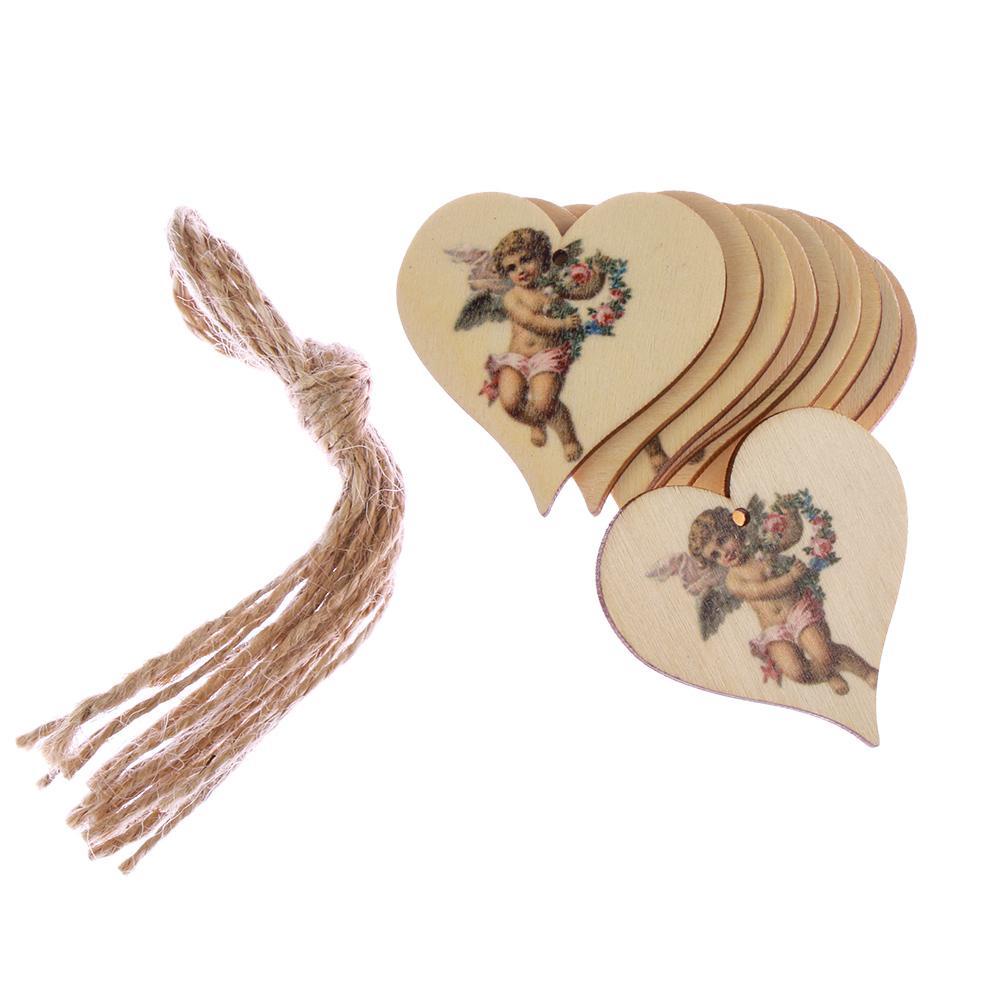 Set 10 Miếng Gỗ Hình Hoa Hồng Trang Trí Tiệc