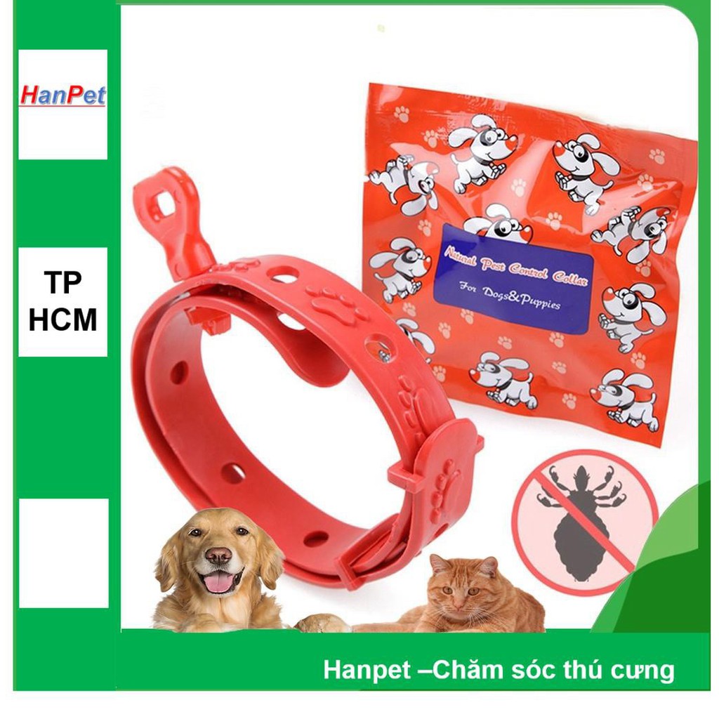 HN - Vòng chống rận Hanpet 19k chống ve bọ chét hiệu quả 4 tháng cho chó mèo thú cưng vòng đeo cổ chống ve rận