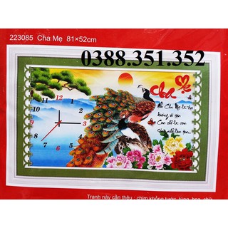 Tranh thêu chữ thập cha mẹ 223085 81x52cm