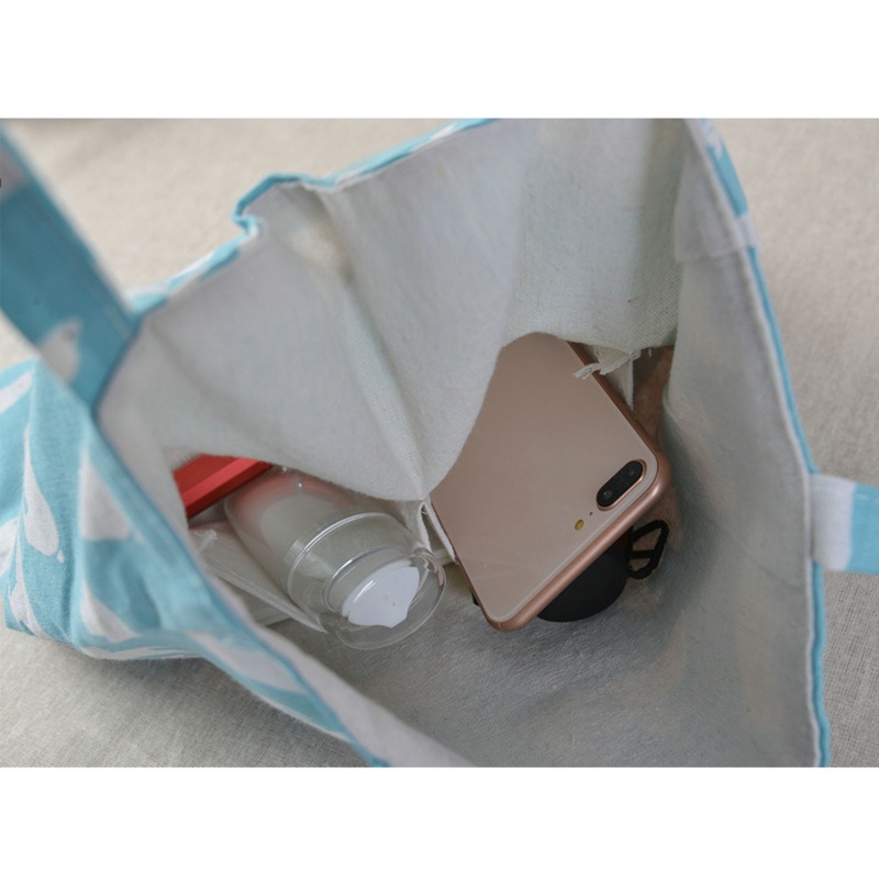 Túi Xách Vải Lanh Cotton Đi Siêu Thị Cho Nữ