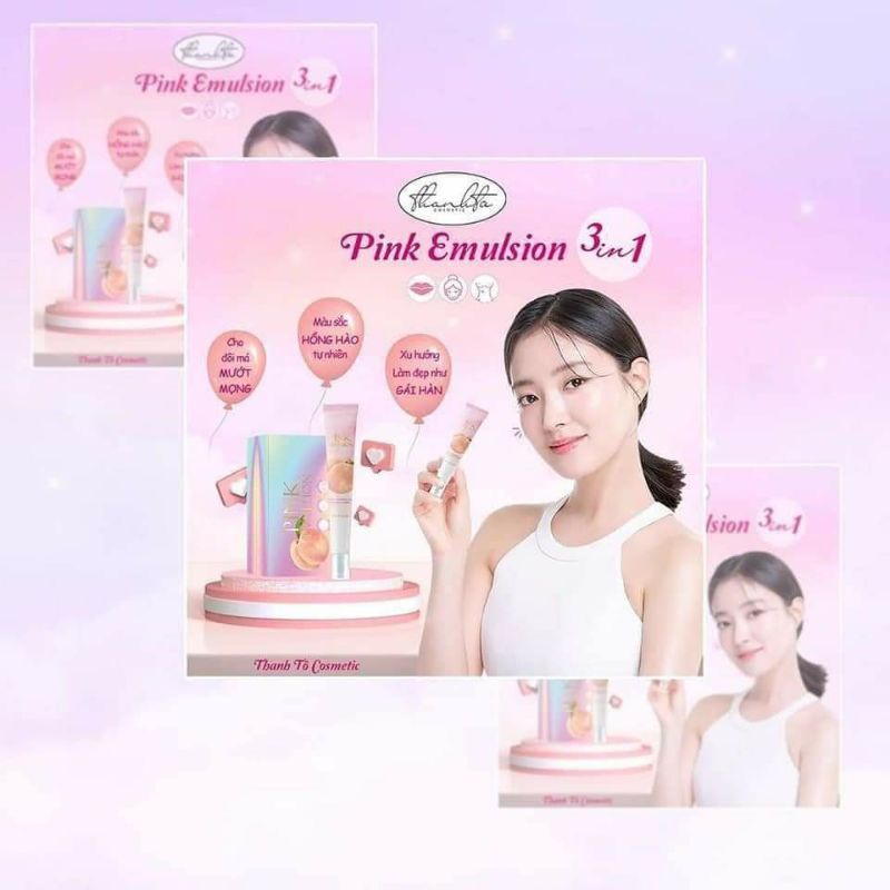 KEM DƯỠNG MÁ HỒNG PINK EMULSION CHO ĐÔI MÁ/MÔI HỒNG HÀO NHANH CHÓNG -THANH TÔ COSMETICS