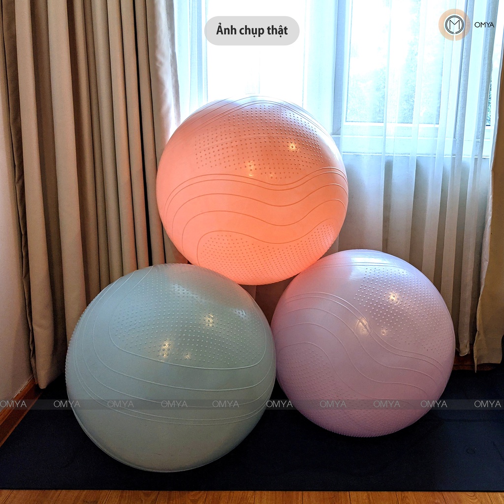 Bóng tập yoga gym gai massage cao cấp chống trượt chống nổ chịu nén
