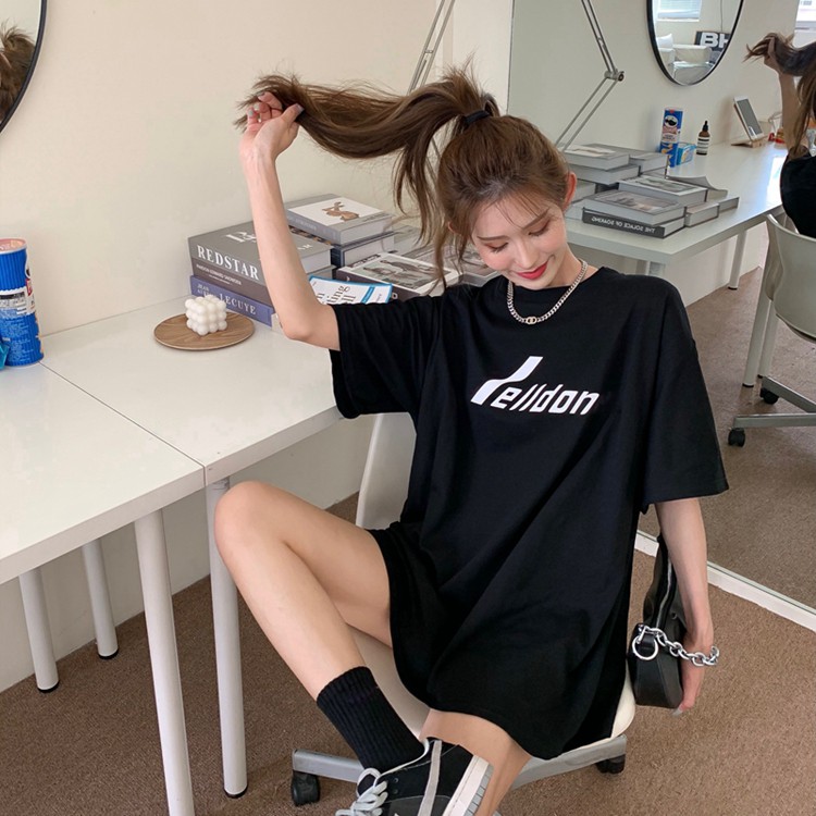 Áo Thun Ngắn Tay In Chữ Nhiều Màu Cho Nữ