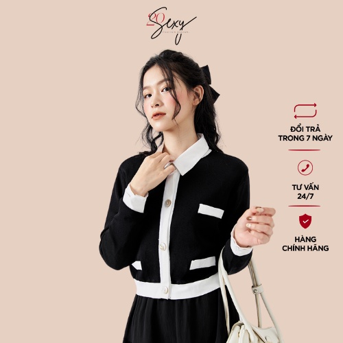 Áo len cardigan nữ dáng ngắn 20Sexy by 20AGAIN, chất len montoghi mịn, co giãn tốt KLA0066
