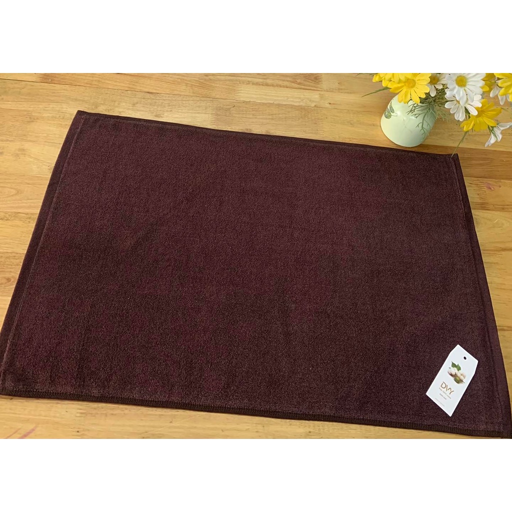 Thảm Chân 100% Cotton 45x70cm Không Phai Màu, Dày Dặn, Mềm Mại, Thấm Hút