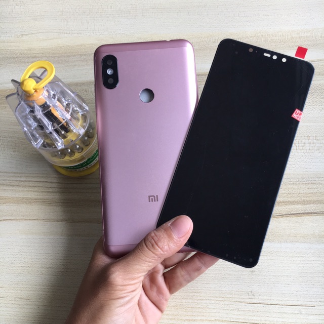 Combo Bộ Vỏ Sườn + Màn Hình Redmi Note 6 / Note 6 Pro Zin Hàng Cao Cấp ( Tặng bộ vít đa năng)