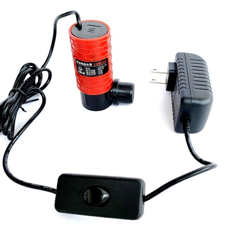 Máy bơm nước chìm mini 12V - 3A, Bơm dùng cho cắt rãnh tường