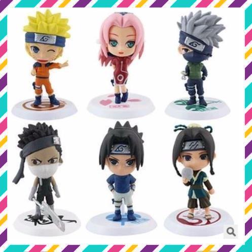 Mô Hình Naruto, Kakashi, Sasuke Chibi, Decor Trang Trí Phòng Học, Bộ Sưu Tập Mô Hình - Cao 5-7 cm - Tượng Figure Naruto