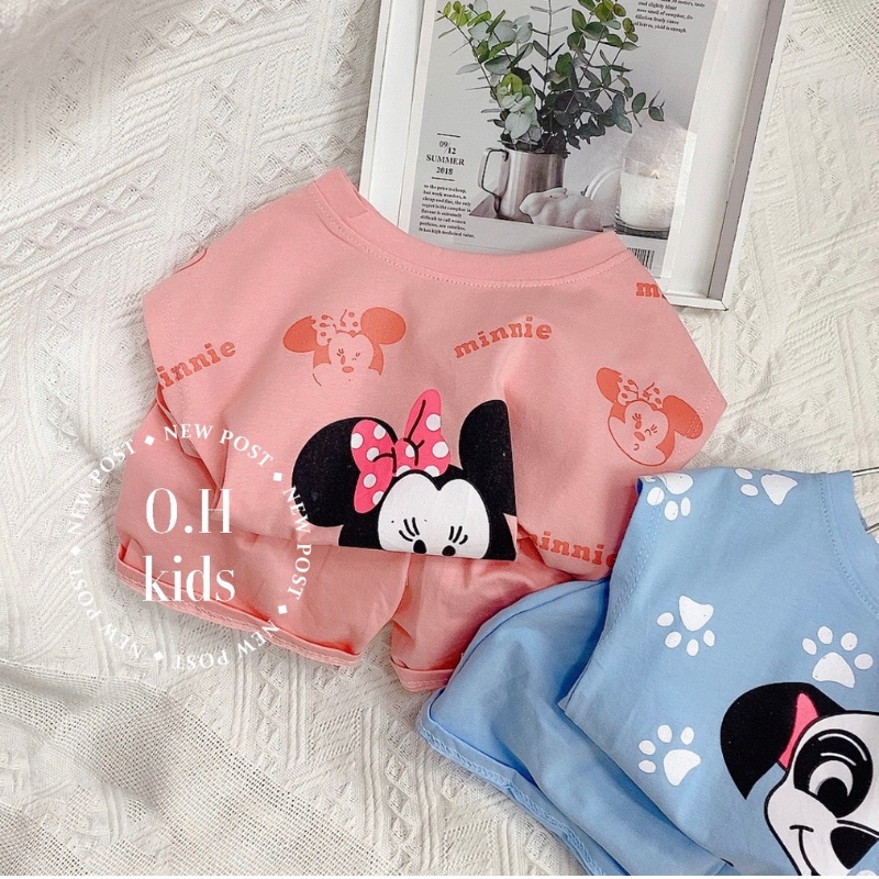 Quần áo trẻ em MATYDO đồ bộ bé trai bé gái bộ cotton hình mickey thời trang trẻ em đáng yêu