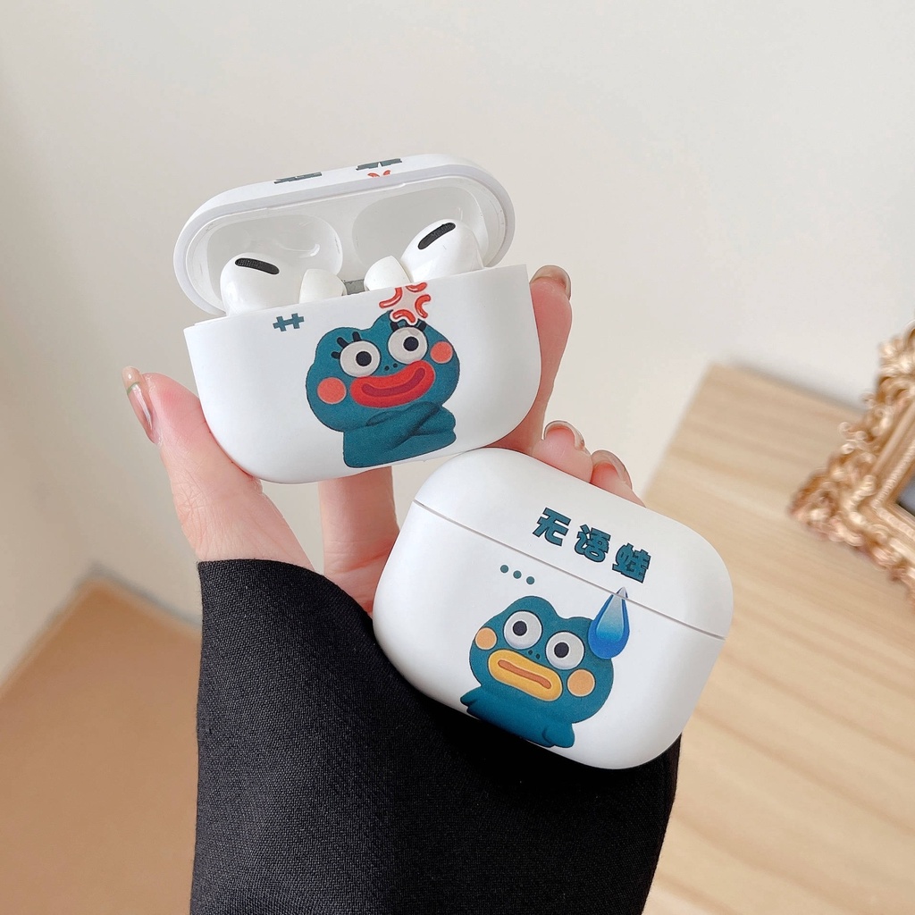 Vỏ Bảo Vệ Hộp Sạc Tai Nghe Airpods 3 Pro 2 3 Họa Tiết Chú Ếch Dễ Thương Ốp