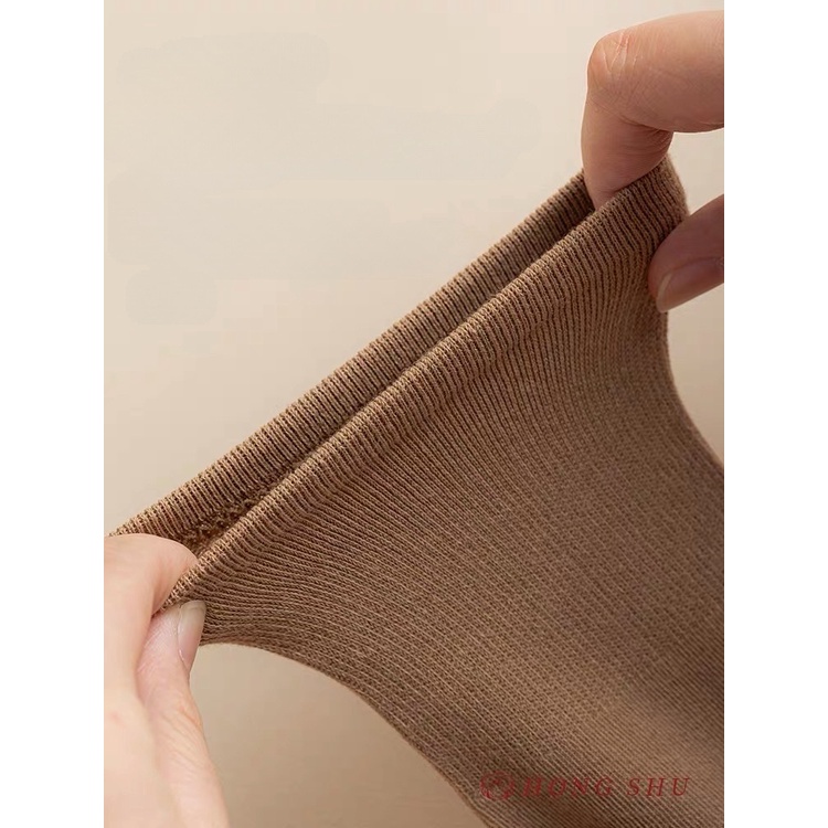 Tất nữ cổ cao trơn vải Cotton mịn co giãn 4 chiều, vớ nữ cao cổ màu vintage kiểu dáng thời trang Hàn Quốc TNCC