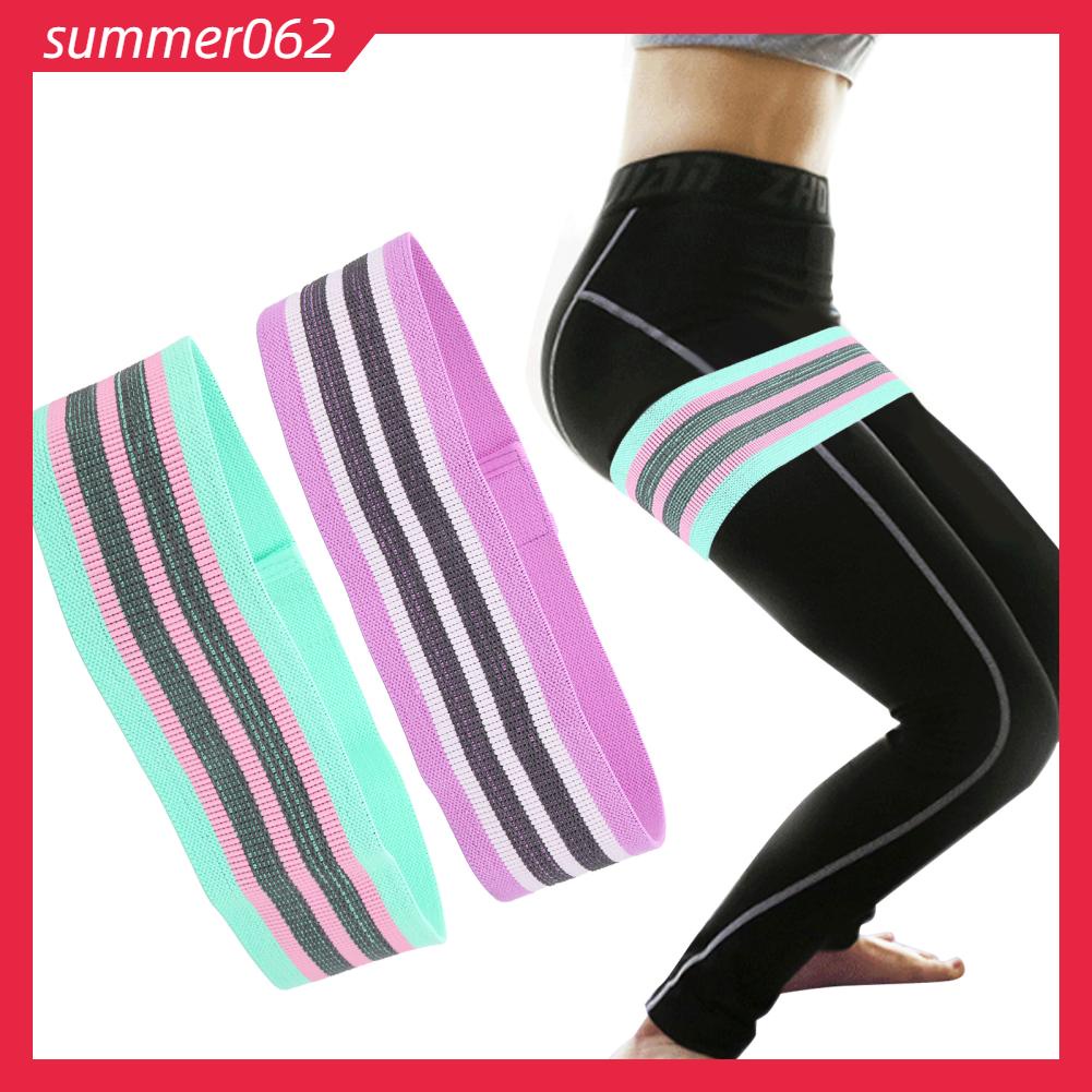 Summer062 2 cái / bộ Dây đeo thể dục kháng cự không trượt tập luyện đàn hồi chân mông định hình