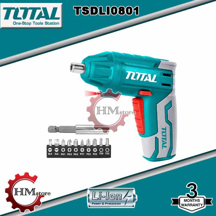 Máy Bắn Vít Pin 4V TOTAL TSDLI0401 - Máy Siết Ốc Vít Pin TOTAL 4V - Súng Bắn Vít, Vặn Vít Pin Total