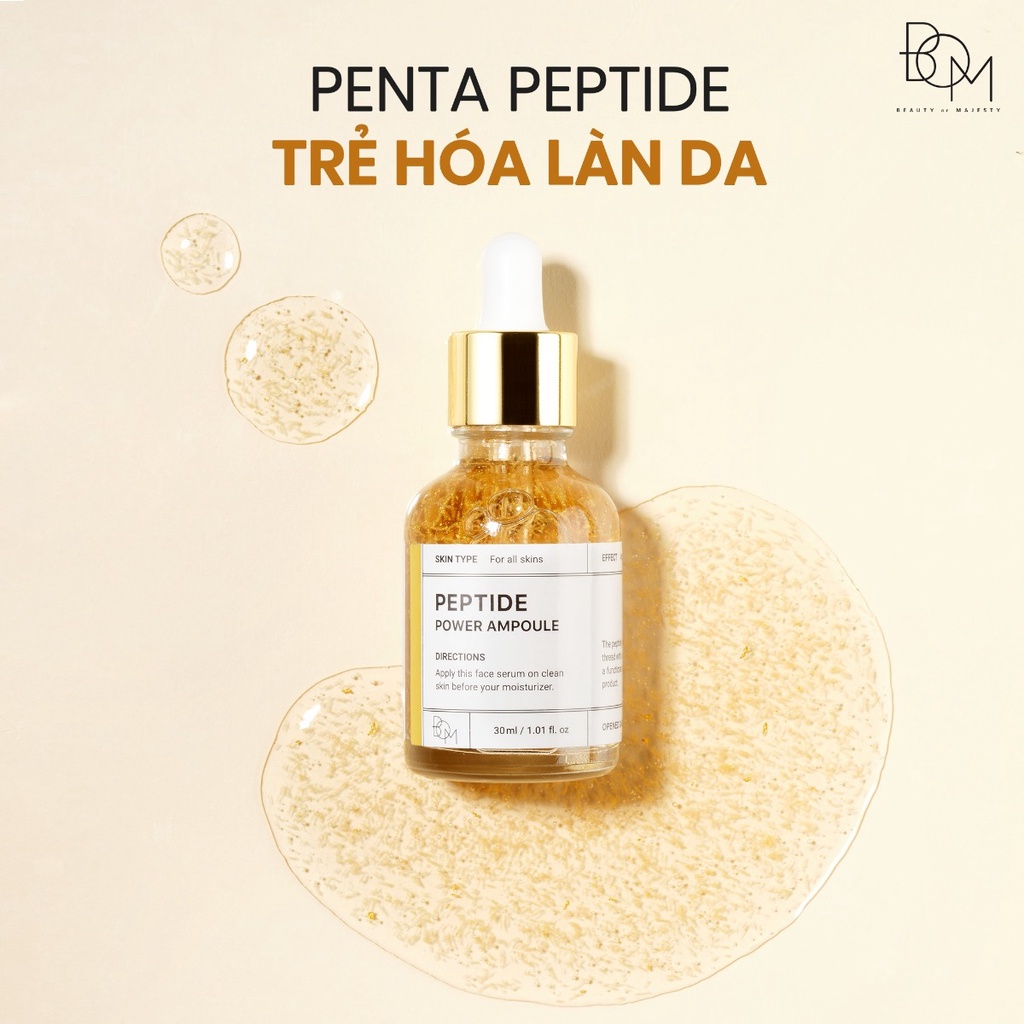 Tinh Chất B.O.M Peptide Power Ampoule 24K Làm Sáng Và Săn Chắc Da 30ml