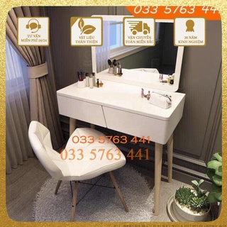 Bàn trang điểm đẹp kèm ghế ngồi và gương - kích thước 80x40cm